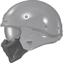Scorpion Covert X Helmet Replacement Face Mask Cement Gray