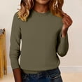 thumbnail image 6 of 2026 Fall Sweaters for Women Cotton Lightweight Knit Tops Crew Neck Long Sleeve Shirts Loose Fit Fashion Blouses Business Casual Pullover Top Sueters de mujeres elegantes(Bronze,2XL), 6 of 8