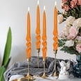 thumbnail image 5 of FCMSHAMD 9.3 Inch Spiral Taper Candles Set of 4 Burn Time 6 H Unscented Smokeless for Wedding Dinner Decoration Candle Sticks, 5 of 6