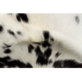 thumbnail image 2 of Natural Classic Calfskin Throw Rug | White & black | 2'x3', 2 of 4