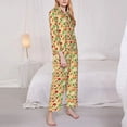 thumbnail image 3 of Pofeuu Herb Of Burger Print Womens Pajamas Set Long Sleeve Sleepwear Button Down Nightwear Soft Pj Lounge Sets Button Down Pajamas Women-Medium, 3 of 7