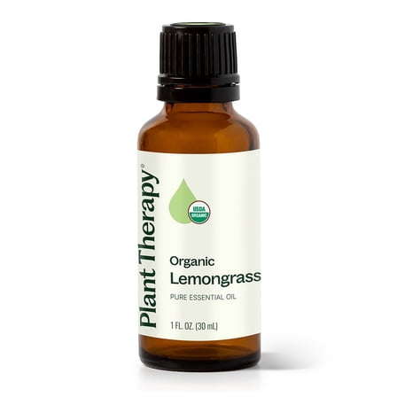 Plant Therapy Organic Lemongrass Essential Oil 100% Pure, USDA Certified Organic, Undiluted 30 mL (1 oz)