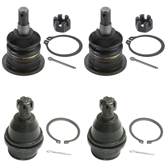 Detroit Axle - Front 4pc Ball Joints for 2003-2018 Toyota 4Runner, 2007-2014 FJ Cruiser, 2003-2009 Lexus GX470, 4 Upper and Lower Ball Joints Replacement