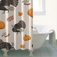 thumbnail image 4 of Happy Thanksgiving Turkey Fall Pumpkin Shower Curtain 36"x72" ,Bathroom Decorative Shower Curtains Set with 12 Hooks,Modern Waterproof Washable Shower Curtain, 4 of 6