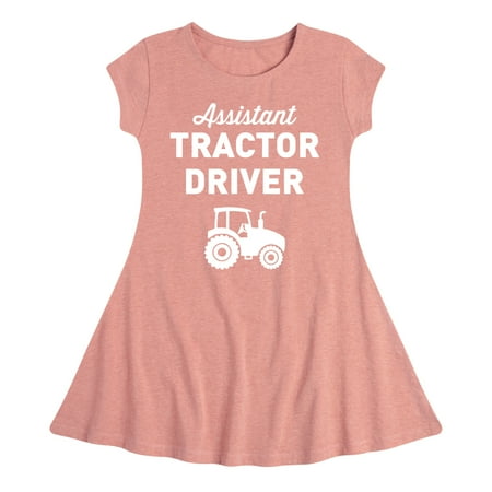 

Instant Message - Tractor Driver Assistant - Toddler & Youth Girls Fit & Flare Dress