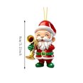 thumbnail image 6 of AMARHH Santa Claus Hanging Ornaments, 3D Flat Plastic Christmas Decorative Pendants, Hanging Decor Holiday Party Gifts for Christmas Tree Decor, 6 of 7