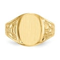 thumbnail image 4 of 14k 11.0x14.5mm Closed Back Mens Signet Ring RS165, 4 of 6