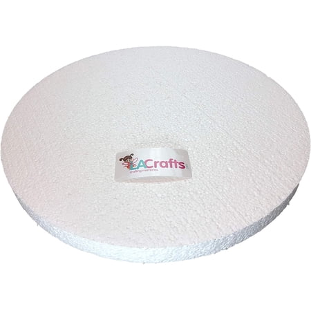 LA Crafts 14x1 Inch Smooth Foam Circles - Set of 12 for Creative Projects