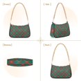 thumbnail image 2 of Womens Chain Shoulder Bag Green and Red Lattice Grid Classic Tote Handbags Fashion Clutch Hobo Purse with Zipper for Travel Casual, 2 of 7