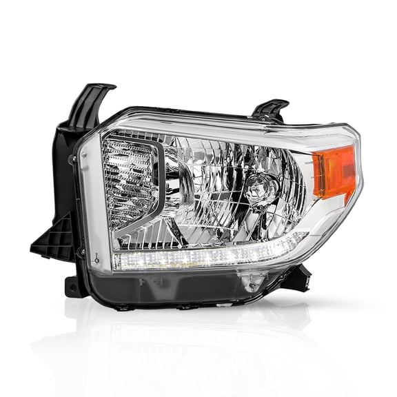 For 2014-2021 Toyota Tundra Headlights LED DRL Chrome Headlamp Left Side