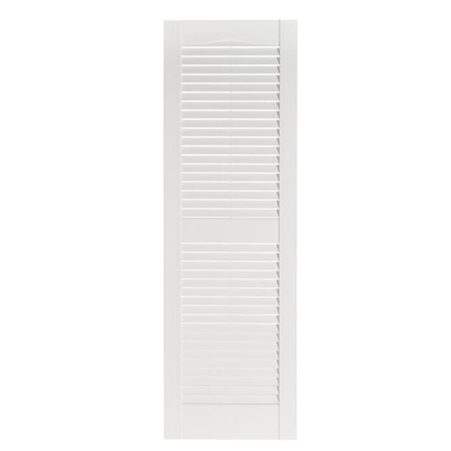 Perfect Shutters Premier Louver Exterior Decorative Shutter Paintable 15x63 in.