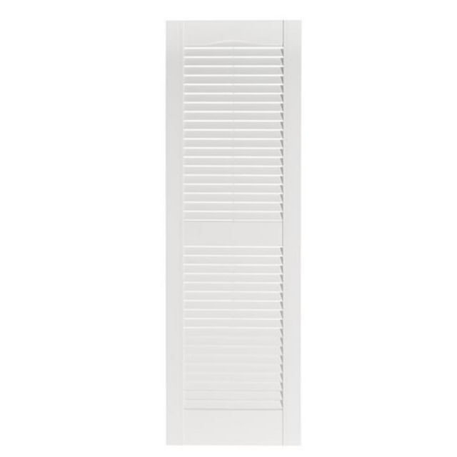 Premier Louver Exterior Decorative Shutter, White - 15 x 47 in.