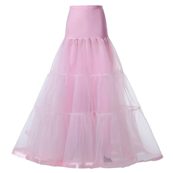 HJYCHN Women Elegant Boneless Wedding Dress Long Petticoat Tutu Skirt for Bridal and Formal Events Pink One Size