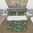 thumbnail image 2 of Designart 'Tropical Leaves with Lemons and Green Bird' Animals Duvet Cover Set, 2 of 4