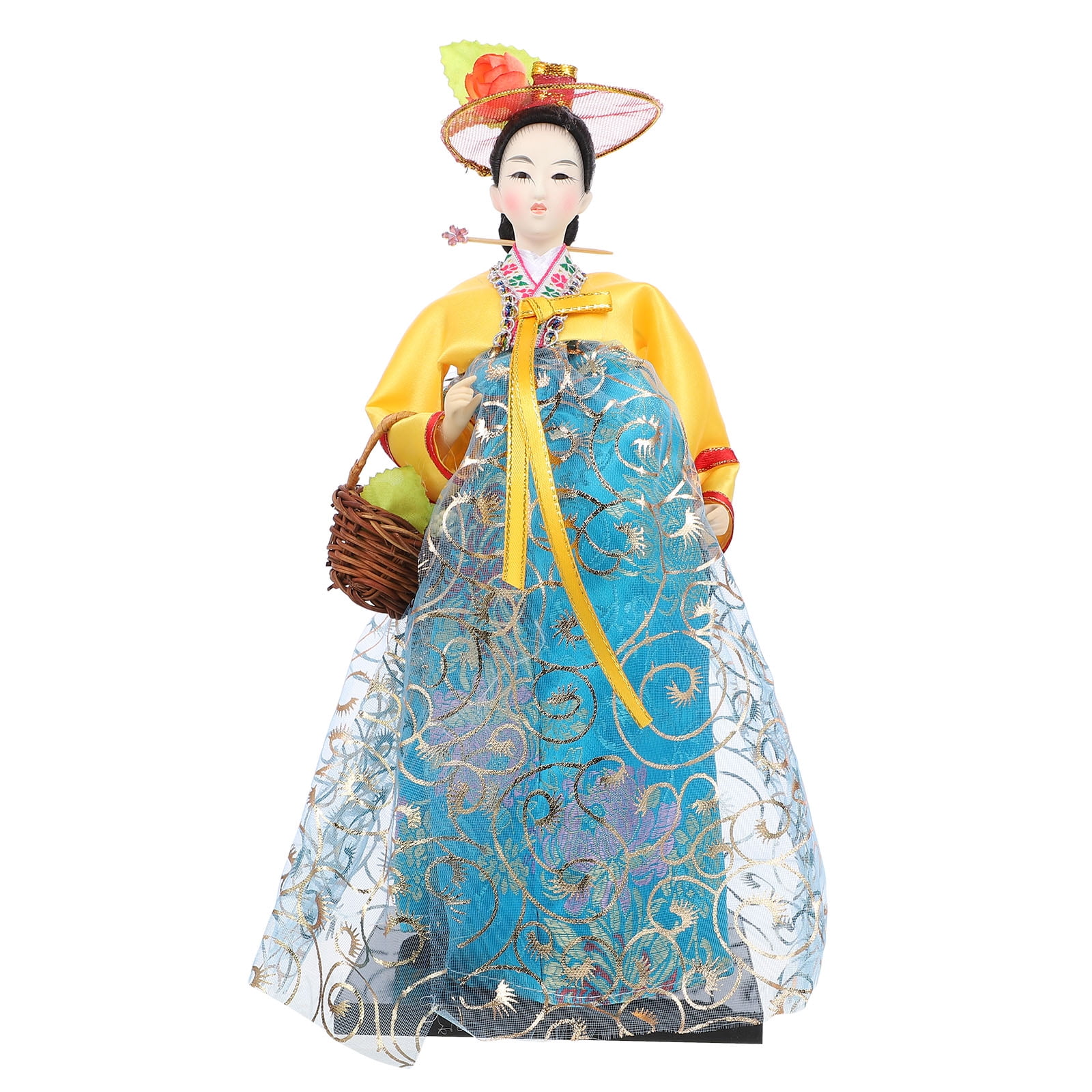  Toyvian Korean Dolls Figurines Korean Traditional Hanboks Dress  Doll Korean Doll Collectible Figurines Korea Female Statue Gift for Office  Bar Home Party Table Decoration 12inch Kimono Doll Figure : Home 