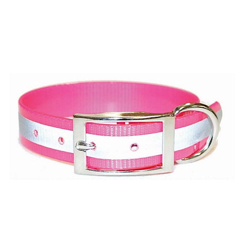 SunGlo Reflective Dog Collar 18 inch Pink