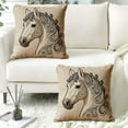 thumbnail image 4 of Horse Head Pillow Cover Decorative Cushion Case Equestrian Designs Sofa Bed Home Throw Pillow Accent Cover Comfortable Artistic Decor, 4 of 6