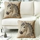 thumbnail image 4 of Fasiaou 2 Counts Horse Head Pillow Cover Embroidery Style Decorative Cushion Case Premium Polyester Fabric Sofa Bed Home Decor Throw Pillowcase for Living Room Equestrian Design Gift, 4 of 6