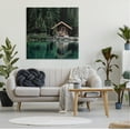 thumbnail image 3 of Stupell Industries Woodland Cabin Reflection Landscape Photography Gallery Wrapped Canvas Art Print Wall Art, 36 x 36, 3 of 8
