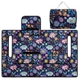 thumbnail image 3 of SEANATIVE Golf Cart Accessories Universal Golf Cart Seat Covers Portable Foldable Design, Anti-Scratch Non-Slip Club Car Front Seat Blanket Towel Machine Washable, Hippie Flower Lotus Violet Blue, 3 of 7
