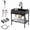 #2 Black, variant on Dapmiu 30" Black Stainless Steel Freestanding Utility Sink, Heavy Duty Laundry Sink with Faucet, Soap Dispenser & Sink Grid, Versatile Sink for Laundry, Garage, Outdoor Kitchen, Patio & Garden,