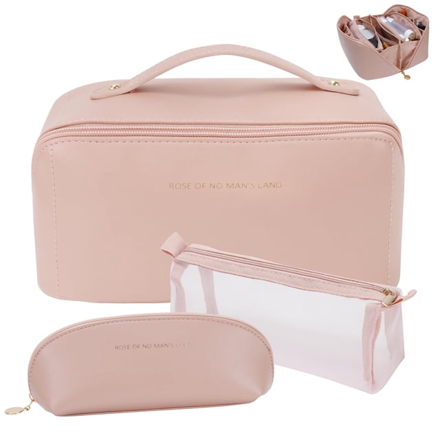 Bolsa de maquillaje portátil de viaje zaleeta, set de 3