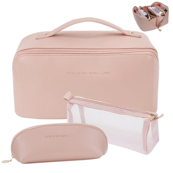 Bolsa de maquillaje portátil de viaje zaleeta, set de 3