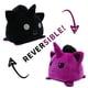 thumbnail image 1 of Muñeca reversible de doble cara con diseño de unicornio negro y morado., 1 of 3