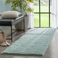 thumbnail image 3 of Well Woven Elle Basics | Emerson Shag Seafoam Green | Textured Runner Rug 3x10 (2'7" x 9'6"), 3 of 8
