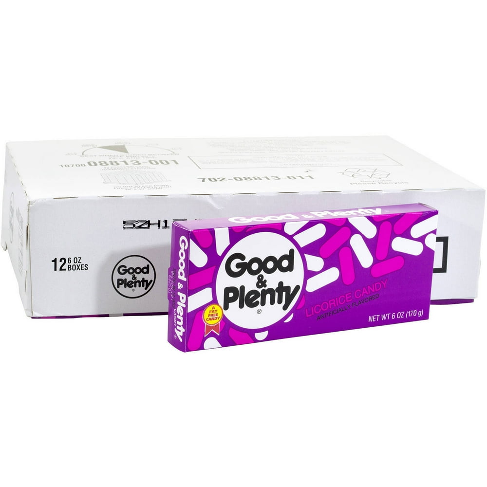Good & Plenty, Licorice Candy, 6 Oz, 12 Ct