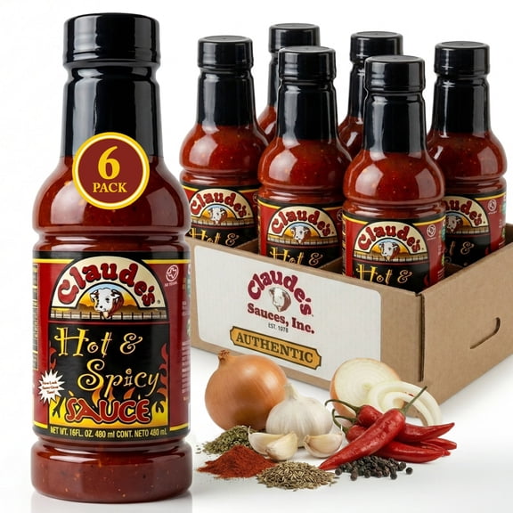 Fajita Hot & Spicy Sauce, 16 oz Bottle (Pack of 6)