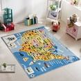 thumbnail image 2 of SUSSEXHOME Contemporary Padded Velvet Fleece Polyester Rug - Low Pile, Non-Slip, Easy-Clean, Ideal for Kids' Rooms - Antistatic, Durable - 47 x 71 Inches - USA, 2 of 7