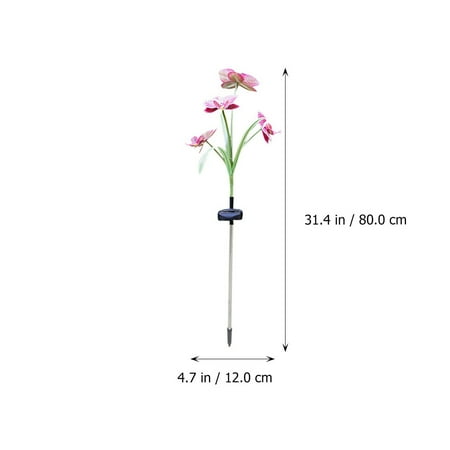 

2Pcs LED Solar Powered Phalaenopsis Lamp Garden Landscape Decorative Lights