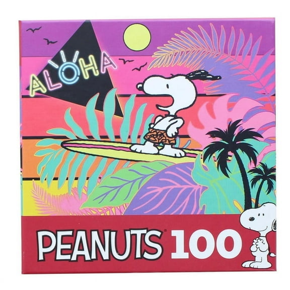 Peanuts 100 Piece Kids Jigsaw Puzzle | Snoopy Aloha