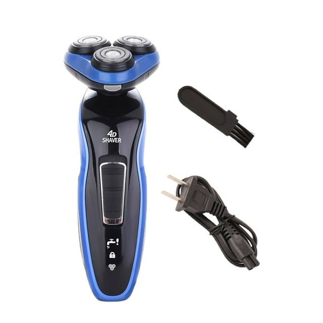 1 Set Men Razor Sharp Low Noise Floating 3 Heads Blade Flick-up Sideburn Cutter 3-in-1 Hair Beard Clipper Nose Hair Removal Trimmer Home Supply