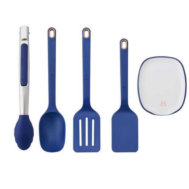 Beautiful 5-Piece Cooking Set in Blueberry by Drew Barrymore - Walmart.com