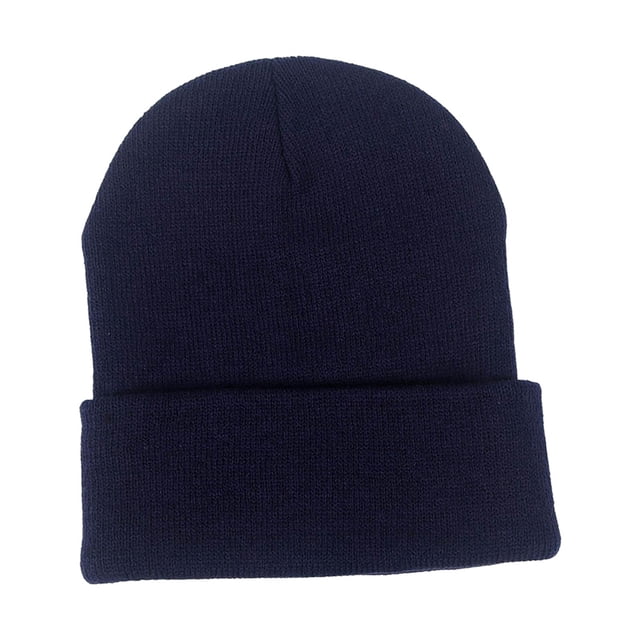 Gorro de punto de invierno Baoblaze unisex suave para clima frío Azul oscuro
