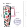 thumbnail image 2 of White Snowman Christmas Stainless Steel Coffee Cup 30oz, Holiday Insulated Travel Tumbler with Handle and Straw, Gift for Women Men, 2 of 5
