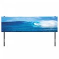 thumbnail image 3 of Ocean Headboard, Nature Cloudy Summer Sky Wavy Ocean Adventure Surfing Vacation Tourist Picture Print, Upholstered Decorative Metal Bed Headboard with Memory Foam, King Size, Navy White, by Ambesonne, 3 of 4
