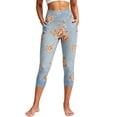 thumbnail image 3 of TaTaai Womens Printed Slim Fit Capri Leggings Yoga Pants with Pockets High Waist Stretchy Trousers for Daily Gym, 3 of 8
