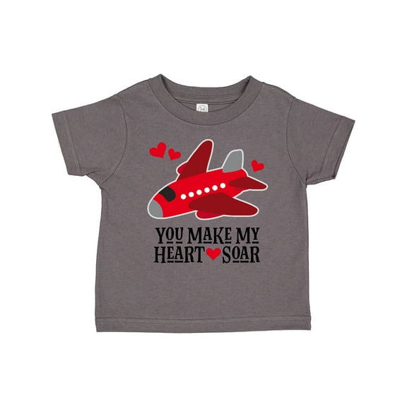 Inktastic Valentines Day Airplane Hearts Boys or Girls Toddler T-Shirt