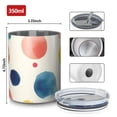thumbnail image 4 of 12oz Coffee Tumblers Colorful Polka Dot Pattern Stainless Steel Vacuum Insulated Travel Tumbler Coffee Cups Mug with Lid and Straw with Cleaning Brush for Cold & Hot Drinks, 4 of 5