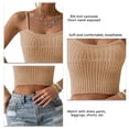 thumbnail image 2 of Camisola corta de punto acanalado para mujer, camiseta sin mangas con tirantes finos de Color liso, camiseta sin mangas para citas, 2 of 3