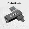 thumbnail image 3 of yeacher Thinkplus MU251 Dual-Port USB 3.0 & Type-C Rotating Flash Drive with Zinc Alloy Shell, 64GB Storage, High-Speed Data Transfer, Compact & Durable Design for Multiple Devices, 3 of 6