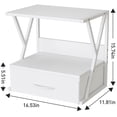 thumbnail image 2 of Printer Stand for Desk with Storage Drawer, 2 Tier Desktop Or Under Desk Shelf, Multi-Purpose Desk Organizer for Home Office, fit Fax Machine/3D Printer/Scanner, White, 2 of 9