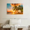 thumbnail image 2 of Elephant Stock Barbados Island Wall Art - Horizontal Canvas Wall Art - Living Room Wall Decor - Beach Canvas - Orange And Blue Decor - 39" x 26", 2 of 8
