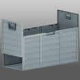 thumbnail image 6 of Ktaxon 75-Gallon Collapsible Deck Box with Wheels, Black Resin Outdoor Storage for Garden & Patio, 6 of 12
