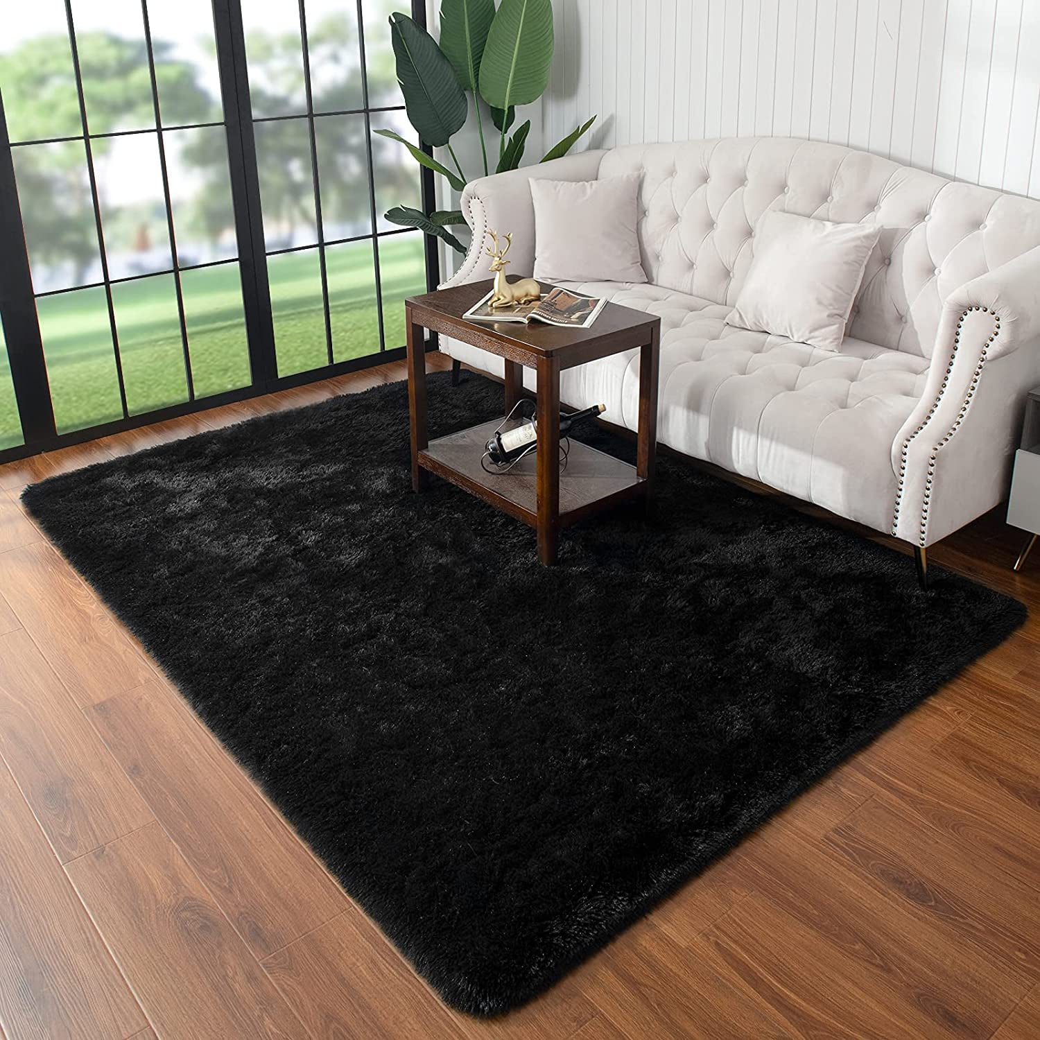 LOCHAS Ultra Soft Indoor Modern Area Rugs Fluffy Living Room Carpets - 4'x5. 3' - Bed Bath & Beyond - 28956958