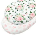 thumbnail image 4 of WINDLAND 2 Pcs Baby Fitted Bassinet Sheets Cradle Moses Basket Oval Rectangle Pad Sheet, 4 of 21