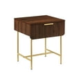 thumbnail image 5 of Walker Edison 18.5" Reeded 1-Drawer Side Table -&nbsp;Dark Walnut/ Gold, 5 of 11